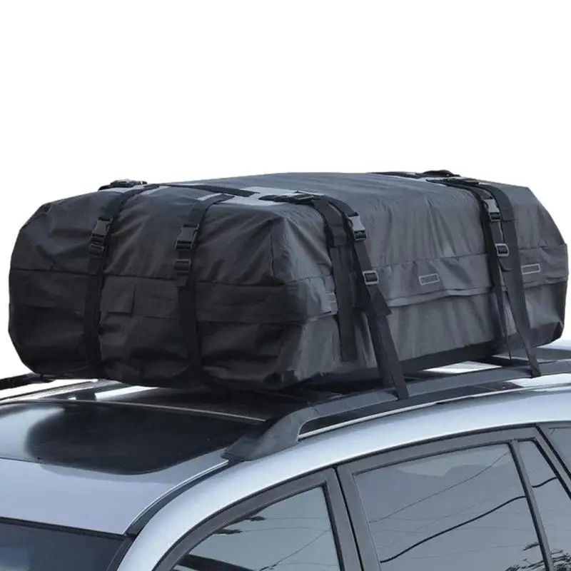 

Rooftop Cargo Carrier 15 Cubic Feet Car Cargo Roof Bag In Foldable Design Storage Bag With Extra Straps Waterproof 600D Car Roof