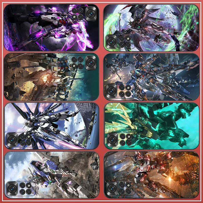 

Anime Mobile Suit Gundam for Xiaomi Redmi Note 11 8 9 10 12 Pro 9S 10S 11S for Redmi 10C 10 9A 9C Black Soft Phone Case