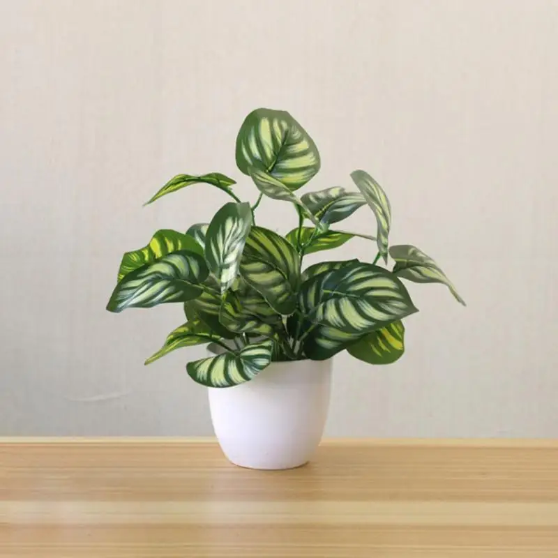 

Simulation Pot Plants Artificial Plants Bonsai Fake Flowers Leaves Small Tree Home Table Potted Ornaments Hotel Office Decor