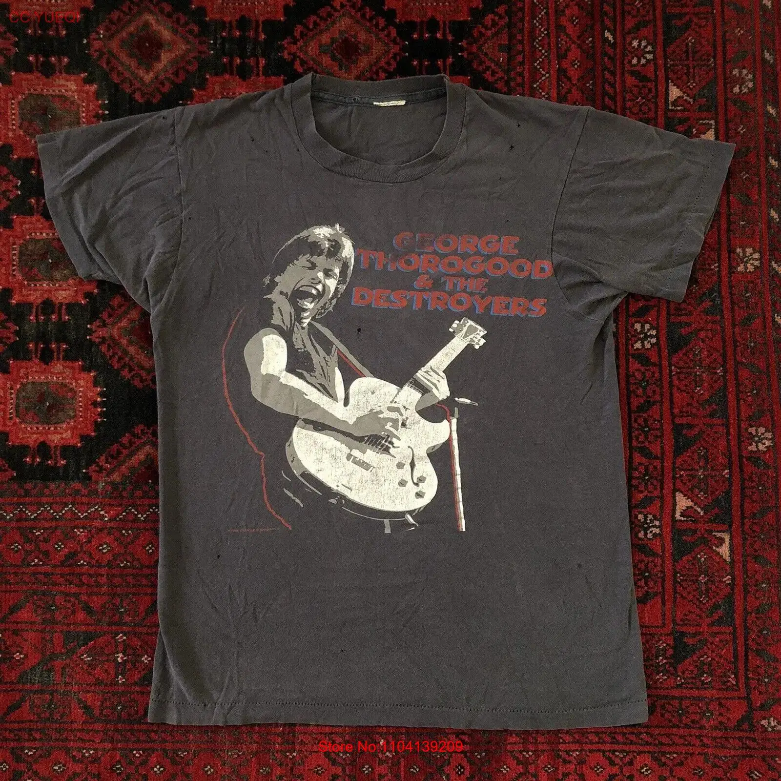 Винтажная рубашка 1985 с длинными рукавами George Thorogood &amp The destorflyer Maverick Tour