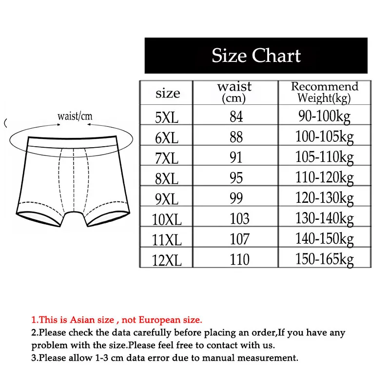 12XL 3PCS Men Underwear Boxer for Man Underwear Man Panties BoxerShorts Homme Breathable Summer Plus Size Sexy Thin Comfort