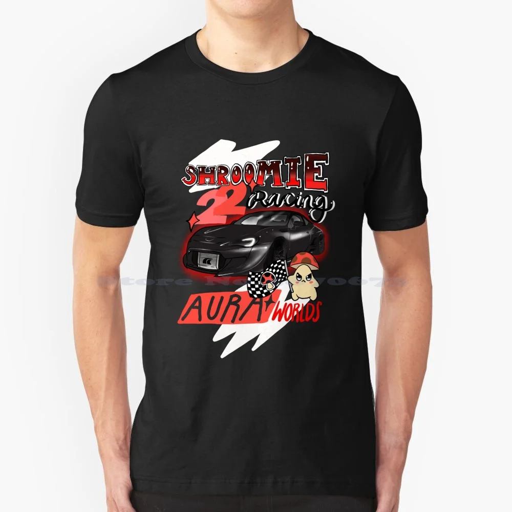 

Shroomie Goes Racing ( Red ) T Shirt 100% Cotton Tee Cars Cute Character Brz Racing Mushroom Adorable Cool Perch