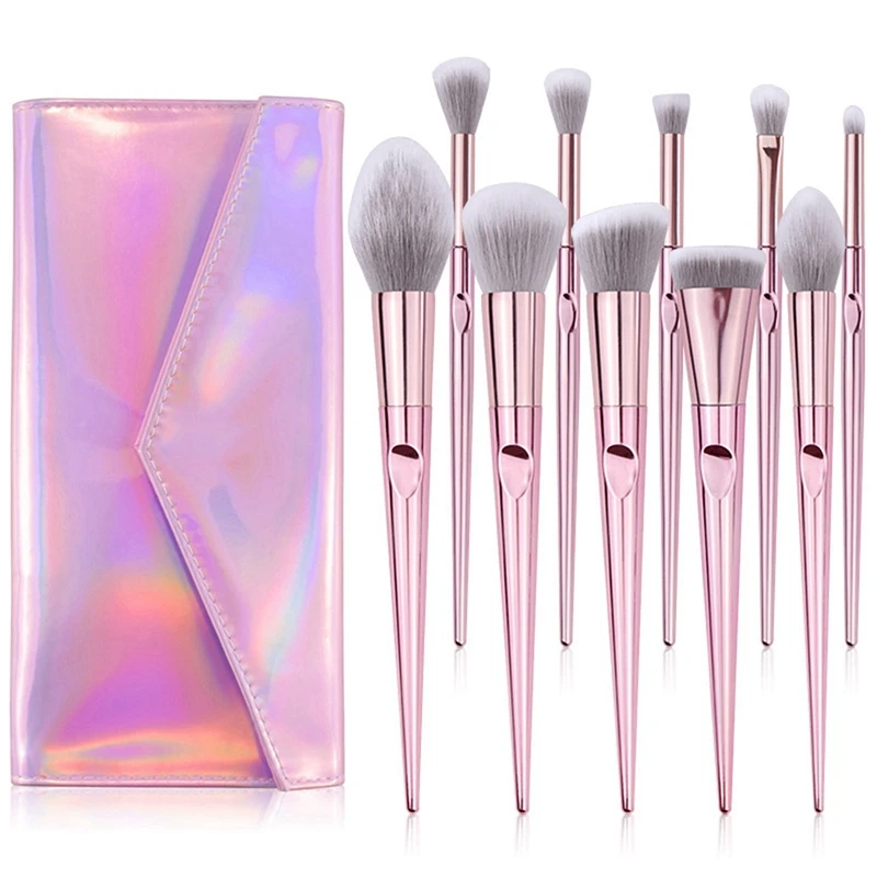 

20X Makeup Brushes Diamond Gradient Eyeshadow Blending Foundation Powder Eyebrow Women's Cosmetics Brush For Makeup