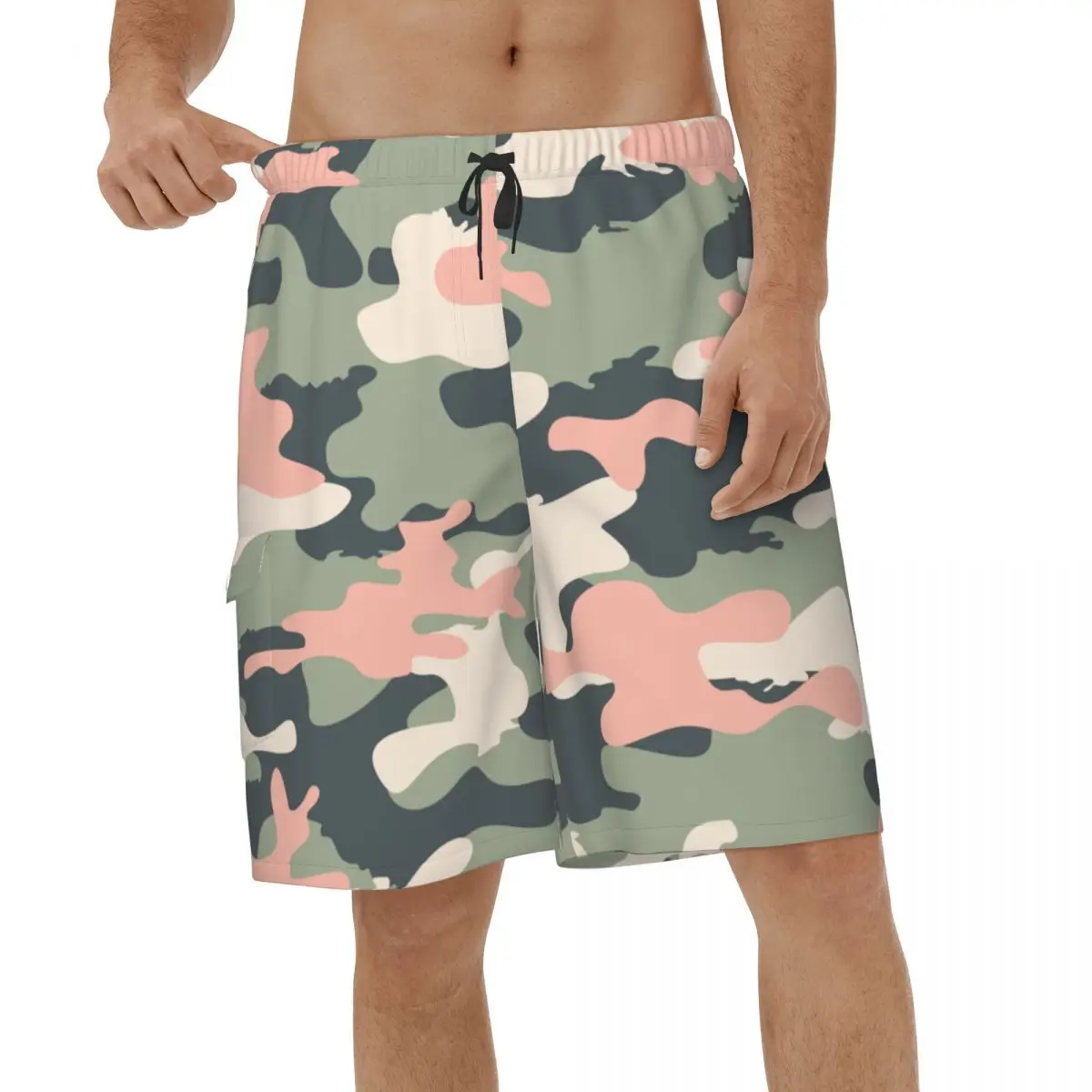 

Шорты мужские пляжные камуфляжные, спортивные пляжные, в стиле милитари, дышащие, для отпуска, летние