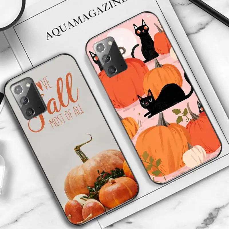 

Happy Autumn Pumpkin Phone Case for Samsung Note 5 7 8 9 10 20 pro plus lite ultra A21 12 72
