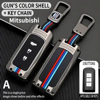 metal car key case keychain key cover bag auto accessories for mitsubishi l200 asx outlander eclipse cross pajero sport lancer
