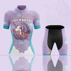 Женские комплекты из Джерси для велоспорта, летняя велосипедная одежда с коротким рукавом, защита от УФ лучей, костюм для езды, командная гоночная униформа, спортивная одежда для езды на горном велосипеде