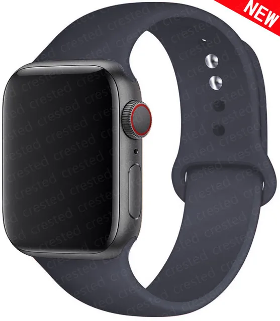 

Silicone Strap For Apple Watch band 7 6 se 44mm 42mm 40mm 38mm rubber watchband bracelets on Smart iWatch Series 76543 41mm 45mm