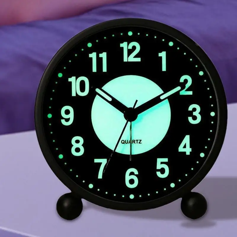 Ночник в стиле ретро будильник с двойным колокольчиком без тикания современный