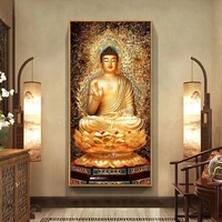 5d diy diamond embroidery golden buddha full squareround cross stitch diamond painting buddhism rhinestone home decor