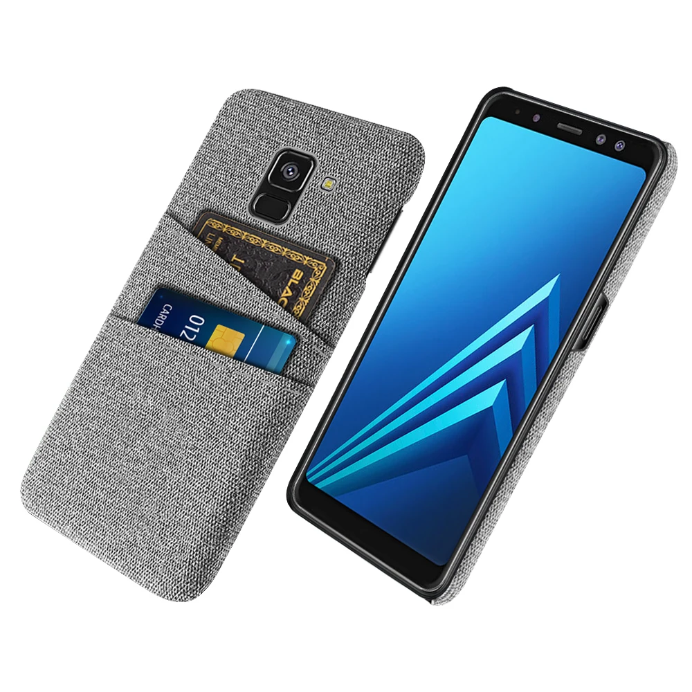 

Cloth Case For Samsung Galaxy A8 2018 Case A530F Luxury Fabric Dual Card Cover For Samsung Galaxy A8 Plus 2018 A730F Coque Funda