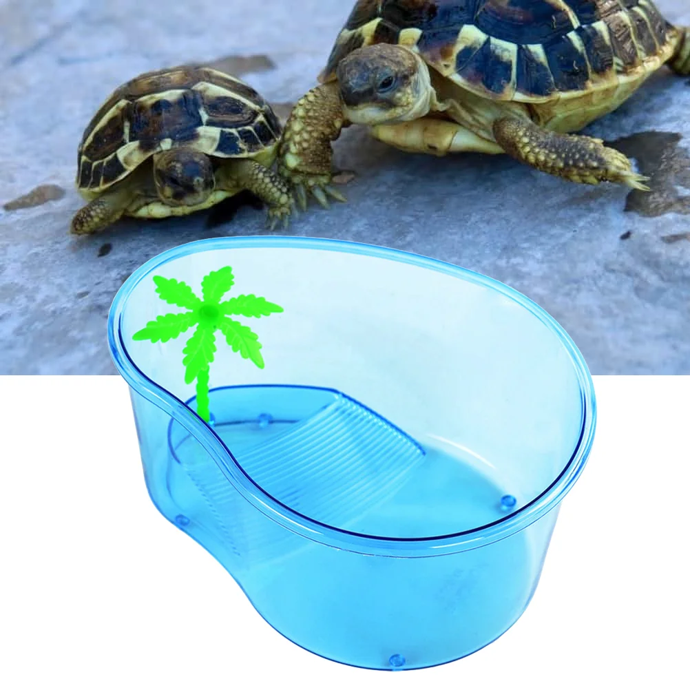 

Terrarium Open Turtle Tank Small Cylinder Drying Platform Plastic Fish Bowl Snails
