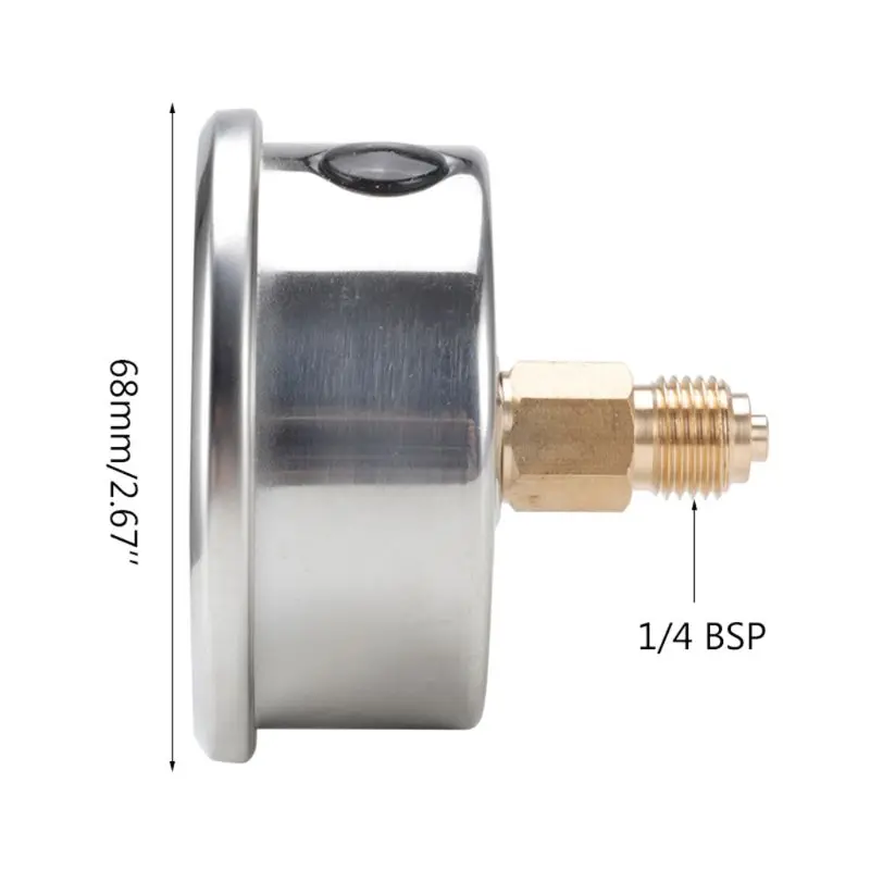 Комбинированный вакуумметр с глицериновым наполнителем 68 мм 1/4 BSP задняя часть KXRE