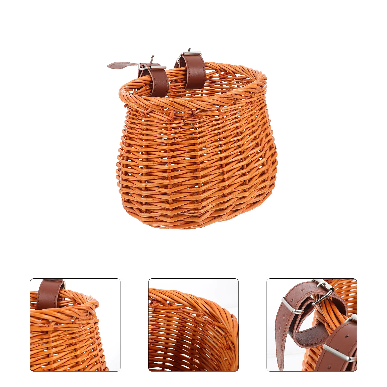

Basket Bike Front Baskets Dog Wicker Handlebar Woven Rattan Girls Storage Pet Mountain Cycle Hand Bask Holder Willow Scooter