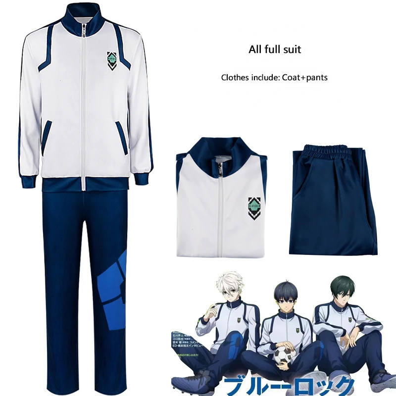 

Anime Blue Lock Isagi Yoichi Cosplay Costume Nagi Seishiro Cosplay Blue Lock Kaiser Sportswear Halloween Carnival Clothes
