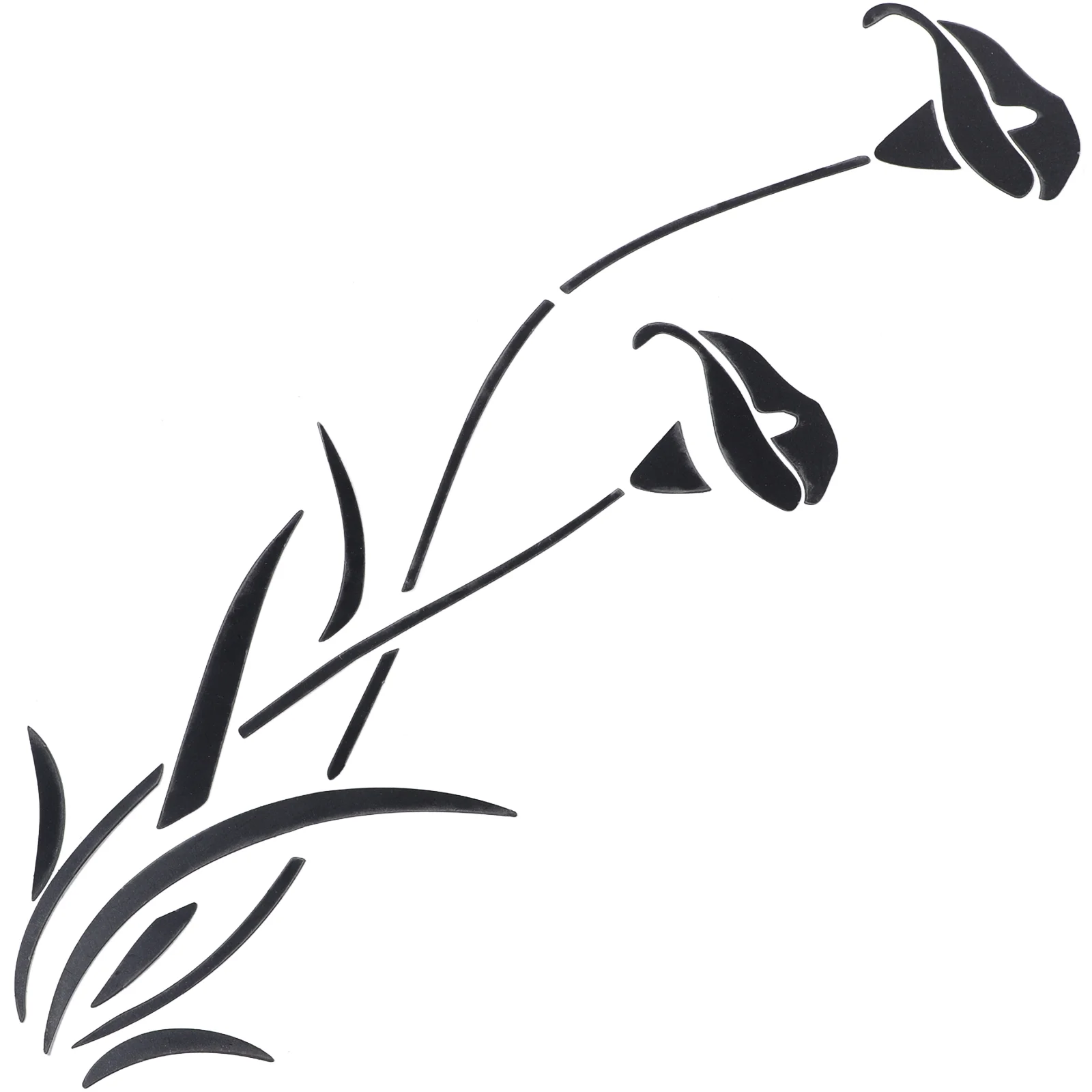 

Наклейка на стену с цветами, декоративные наклейки, наклейка с лилиями, цветочные маленькие зеркала, элегантные съемные Акриловые 3D наклейк...