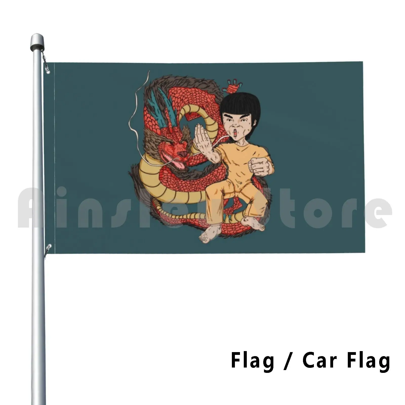 

Bruce The Dragon Lee Awesome Design For All Fighters Outdoor Decor Flag Car Flag Bruce Lee Kungfu Bewatermyfriend Dragon