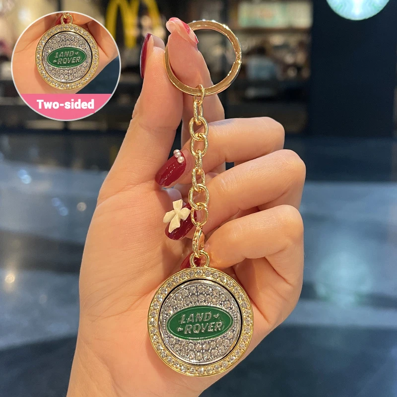 Автомобильный брелок с логотипом и бриллиантами подарочный подвеска для Land Rover