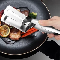 stainless steel food tong barbecue clip frying steak fried bread egg fried fish non stick grill tongs pizza bbq kitchen tool