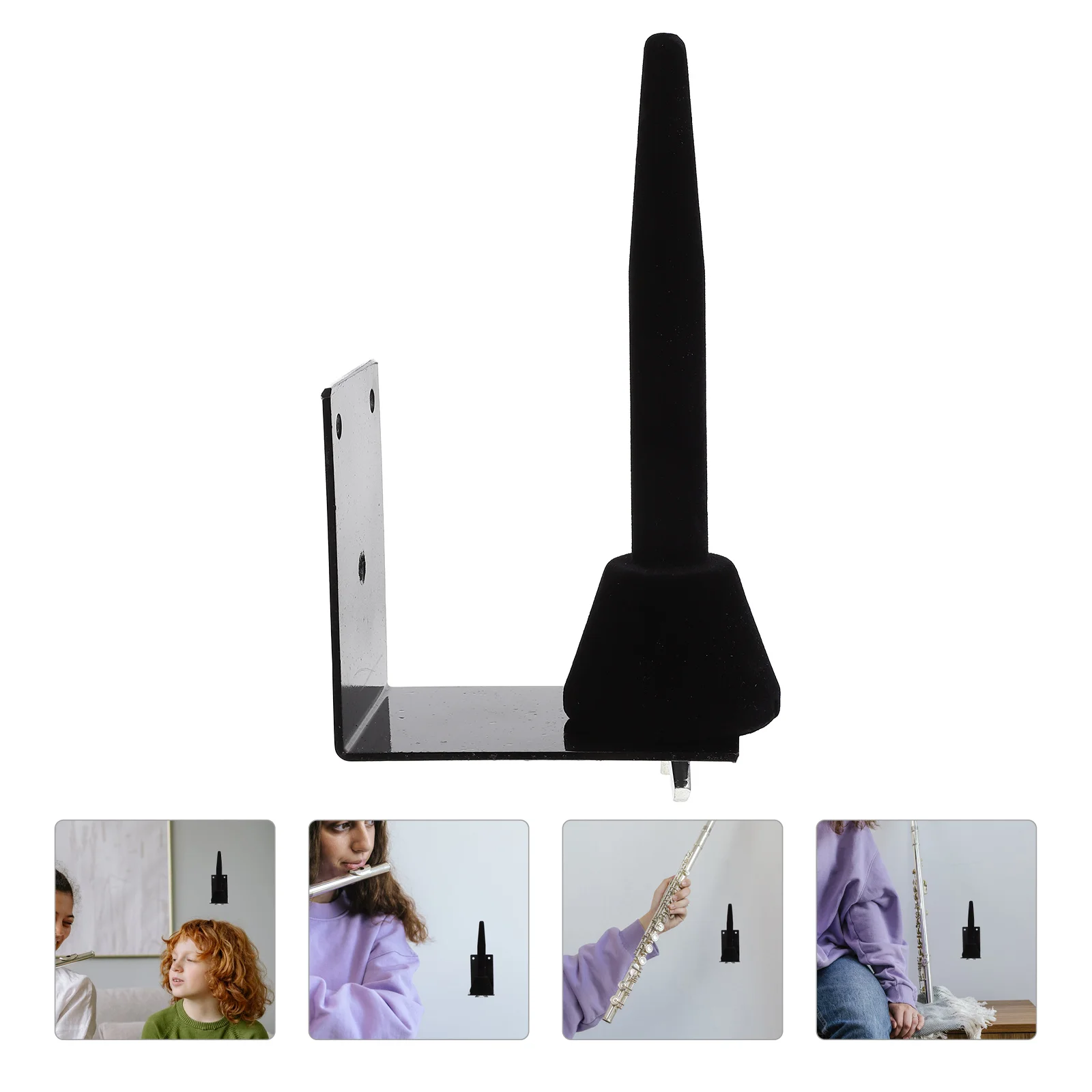 Вешалка для флейты Прочная стойка Держатель дисплея Музыкальный инструмент 17X6CM