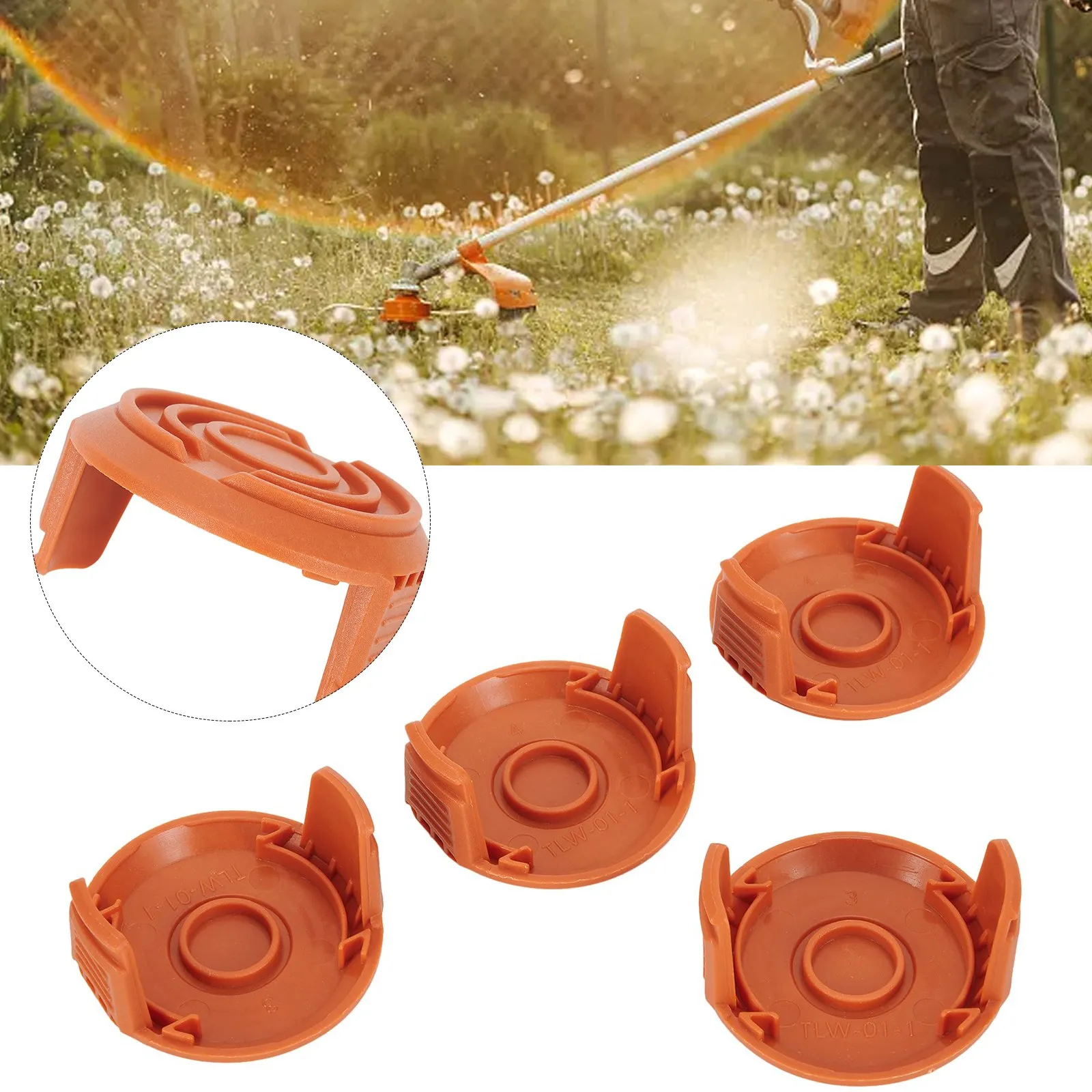 

4 шт., крышка шпули, задняя крышка шпули для WORX WG150 WG151 WG152 WG153 WG154
