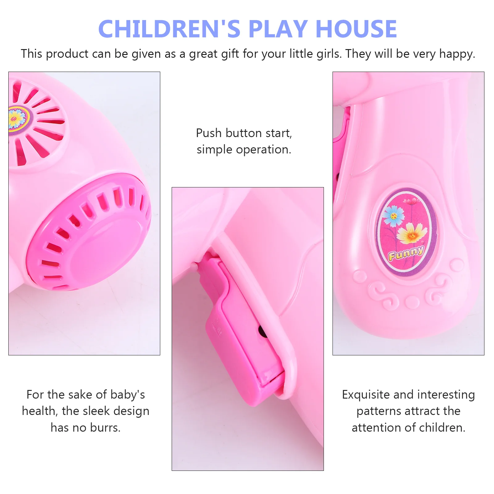 Игрушки-симуляторы кукольный домик электрический фен модель детский мини-опора