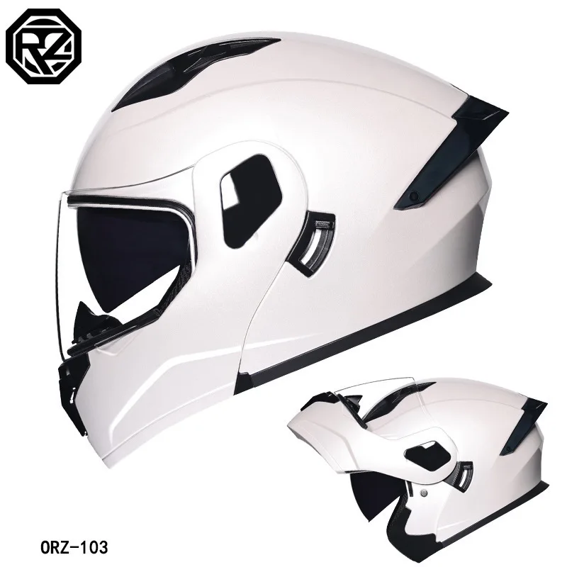 Flip Up Helmet Motorcycle Motocross Racing Dual Lens Men's And Women's Four Season Orz New Full Face
