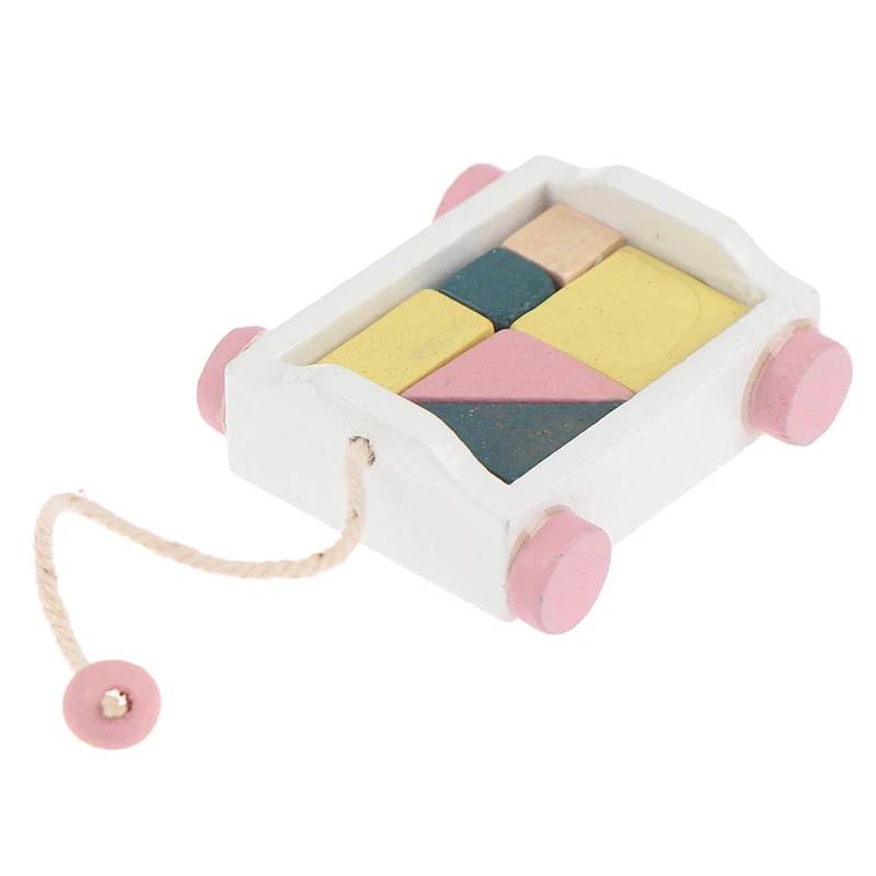 

Wooden Carriages And Train Toy Set Model Doll Accessories Dollhouse Miniature Wooden Train Set Wooden Block Car Toys