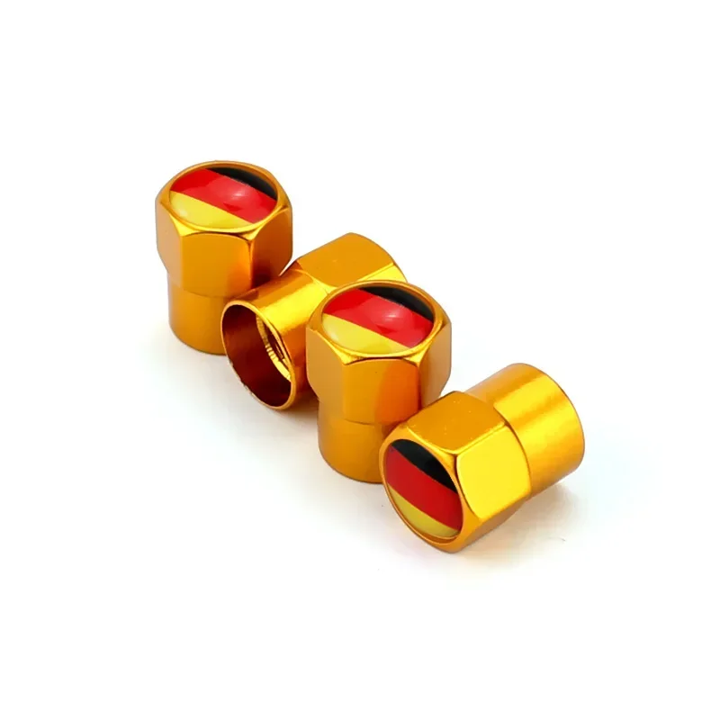 Колпачки клапанов автомобильных шин с немецким флагом 4 шт. штоки для Land Rover Range