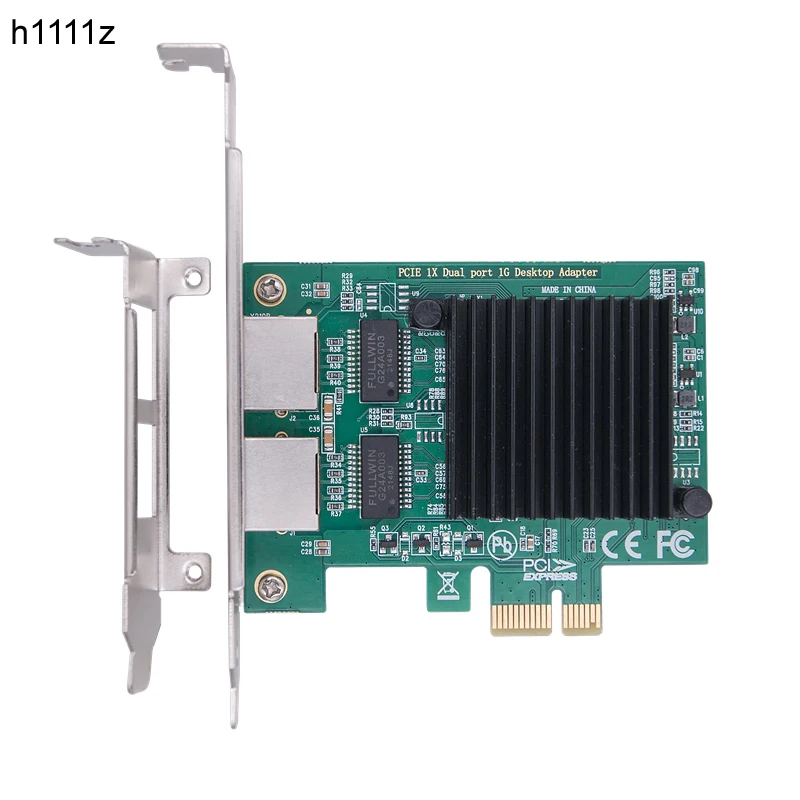 Фото Сетевая карта E1G42ET RTL8111F с 2 портами RJ45 на PCI Express X1, чип 1 Гбит/с, гигабитные Ethernet LAN-карты, сетевой адаптер для настольного ПК №1