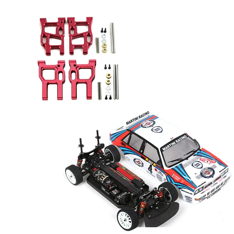 4Pcs Metal Front And Rear Swing Arm Suspension Set For LC RACING PTG-2 PTG2 1/10 RC Car Upgrade Parts