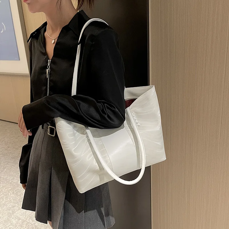 Модная Сумка-тоут с волнистым рисунком для женщин вместительная дамская сумочка