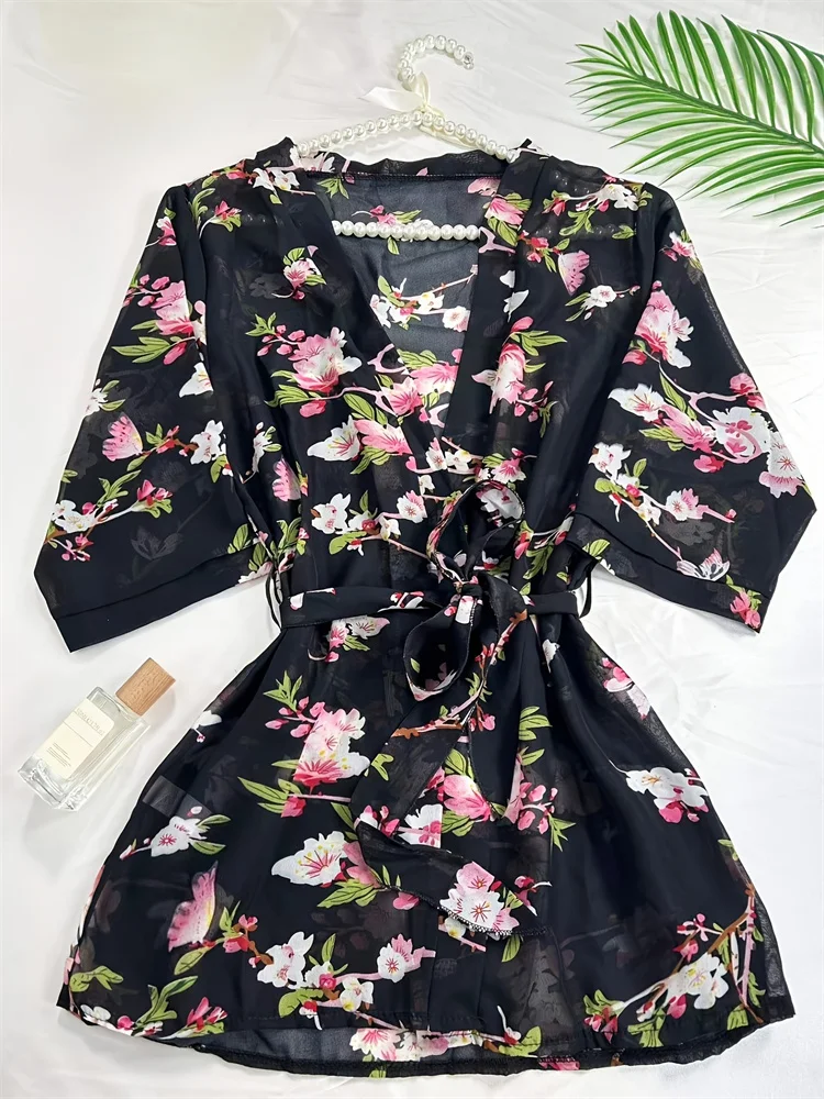 Ночная рубашка Shifon Sfy836 с цветочным принтом для взрослых и женщин