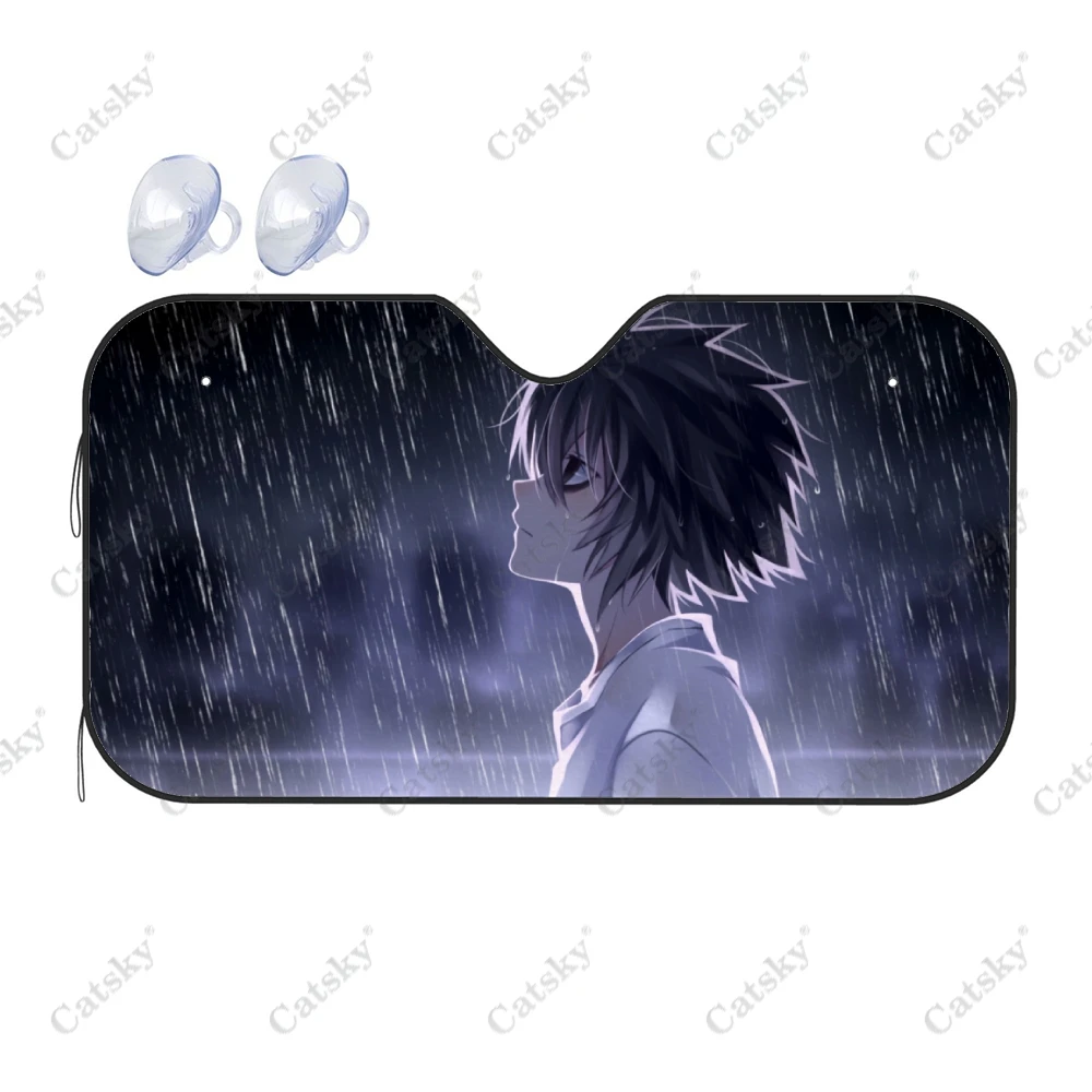 

Автомобильные аксессуары из аниме «Death Note» на заказ, солнцезащитный козырек на лобовое стекло, Универсальный складной солнцезащитный козырек, защита от УФ-лучей, козырек для внедорожника