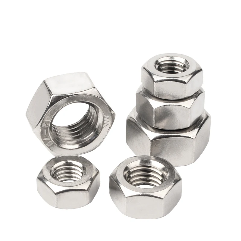 

5/ 10/ 20/ 50pcs M1 M1.2 M1.4 M1.6 M2 M2.5 M3 M3.5 M4 M5 M6 M8 304 Stainless Steel Hex Hexagon Nut DIN934