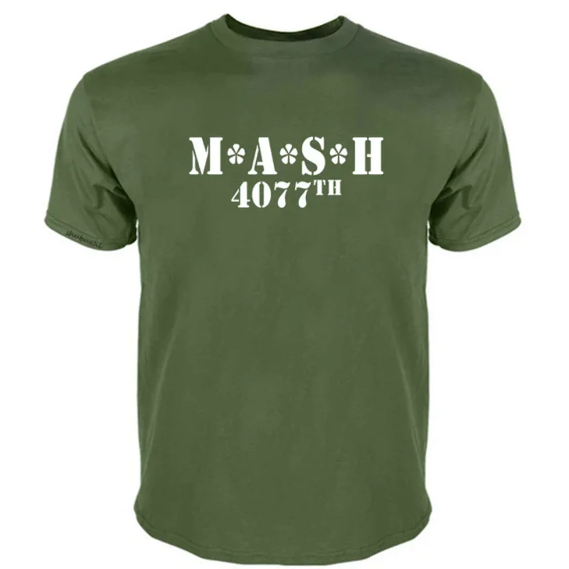 Мужская футболка MASH 4077 с потертым логотипом модная в летнем стиле