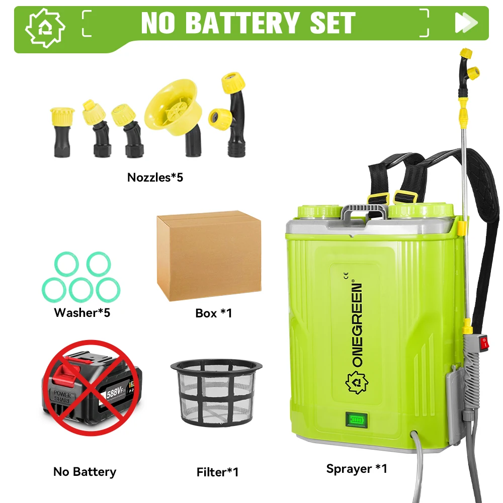 

ONEGREEN 20л электрический опрыскиватель для Makita 18В