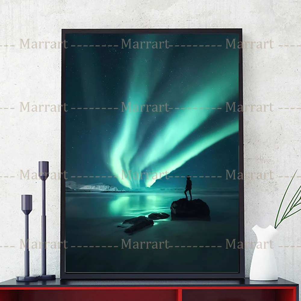 Исландская мечтательная Аврора современное искусство принт Следуйте Аврору