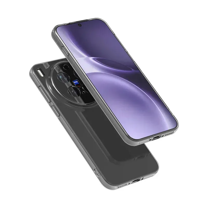 Фото Чехлы для телефонов VIVO X300 5G, простой тонкий мягкий прозрачный чехол из ТПУ для Vovo X300 Pro X300Pro, задняя крышка, чехол Fundas Carcase №3