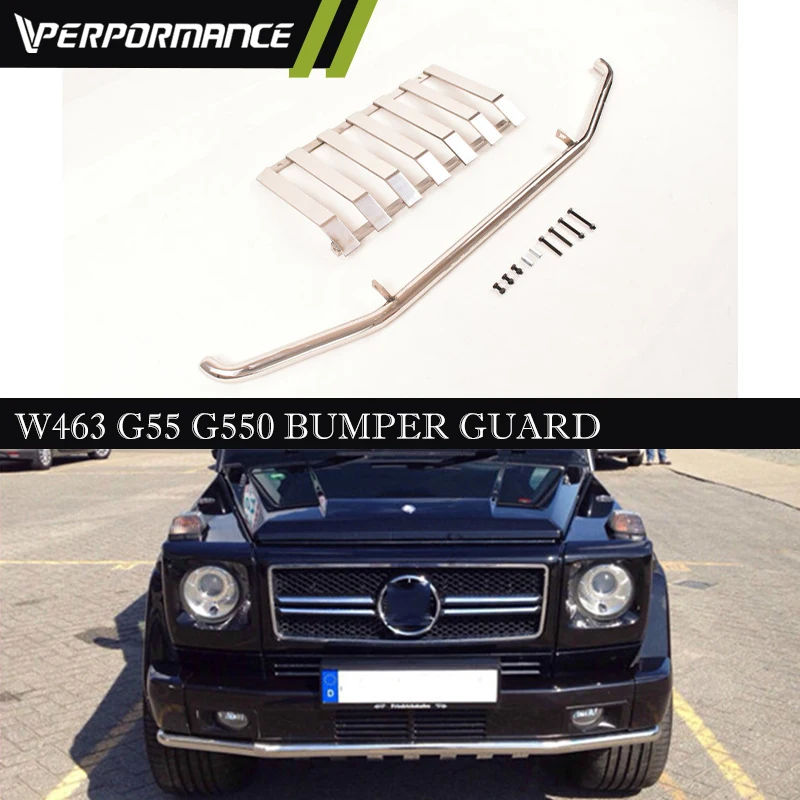 G-класс W463 G500 G55 Защитная планка нижнего бампера Хромированная передняя защита