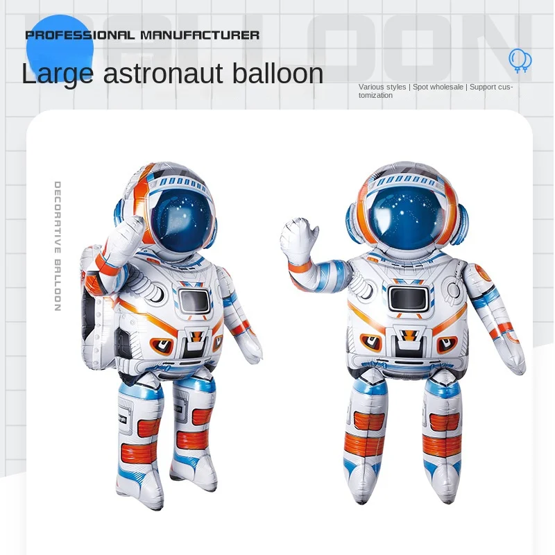 New Character Balloon Large 4D Astronaut Balloon Cartoon Cute Universe Theme Boy Birthday Party Decoration