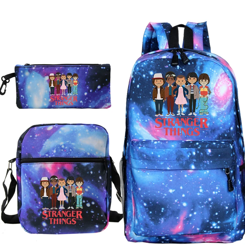 

School Bags Stranger Things Backpack School Backpacks For Teenager Girls 2021 Kids Bookbag Canvas Schoolbag Laptop Mochila