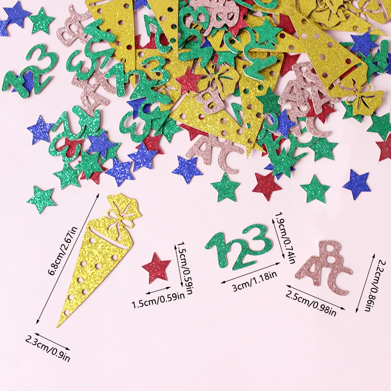 100 шт. Снова в школу конфетти фотообои для первого дня школьных вечеринок ABC 123