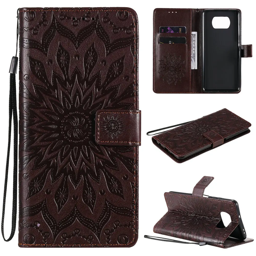 For Xiaomi Poco X3 NFC M5s M4 Pro 5G Case Embossed Leather Wallet Card Slot Funda Mi Poco X4 Pro M3 X 3 GT M 4 X 4G Flip Cover