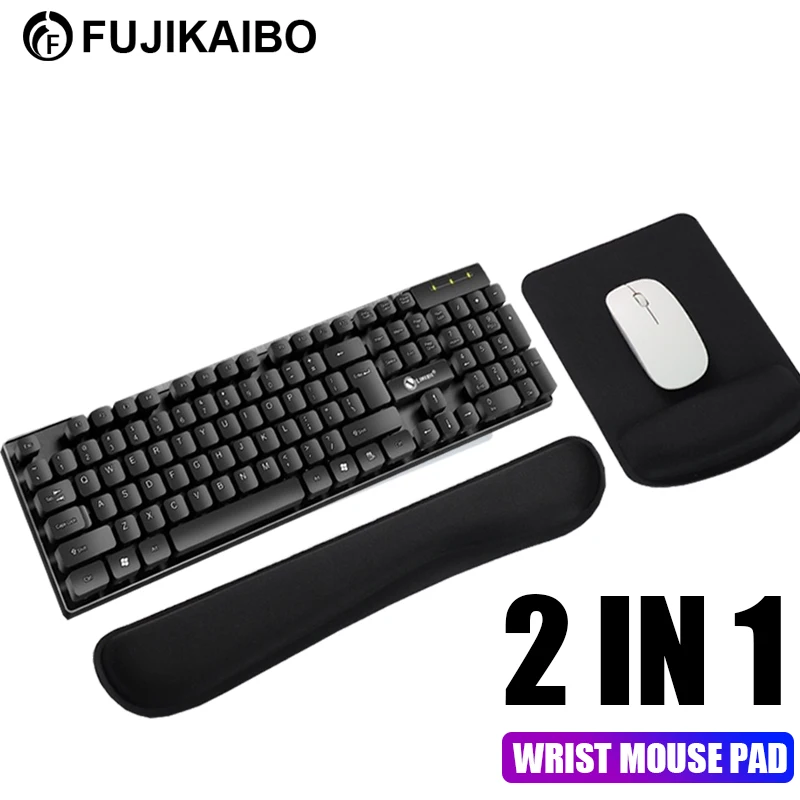 Luxury 2 in 1 Wrist Rest Mouse Pad Keyboard Mouse Liner Non-slip Pad Mat For PC Gamer Laptop Notebook Wrist Protector Office