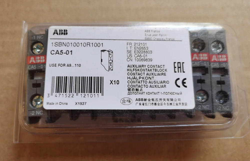 

10PCS/New ABB CA5-01 Auxiliary Contact Block