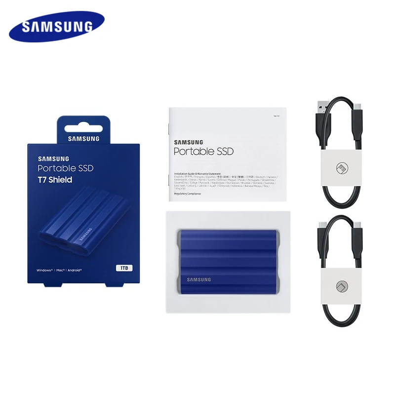 Портативный SSD-накопитель SAMSUNG T7 USB 3 2 Type C 1 ТБ |