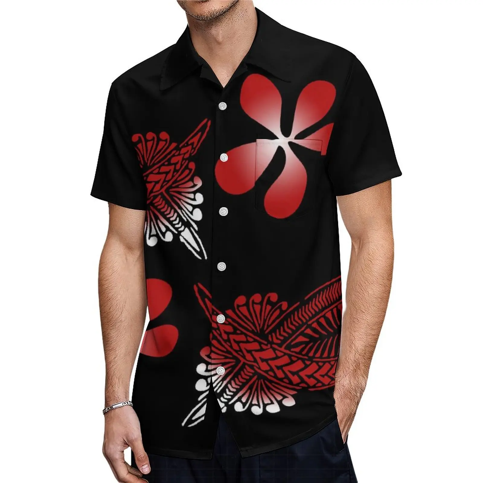 Лидер продаж модные платья с коротким рукавом для женщин и рубашки Aloha мужчин