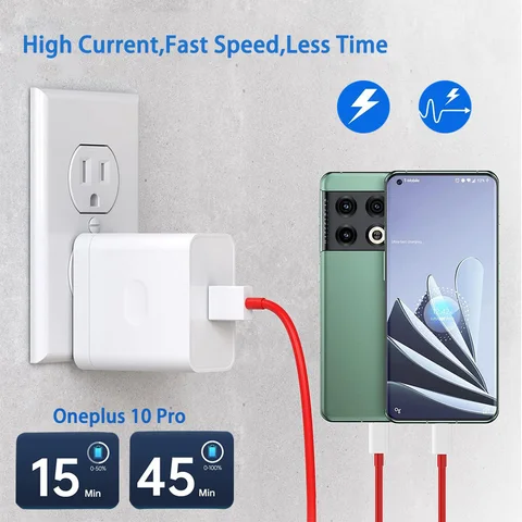 Зарядное устройство Oneplus Оригинальный адаптер Supervooc 80 Вт Type-A Кабель для сверхбыстрой зарядки 100 Вт Тип C One Plus 13 10 Pro 11 Nord CE 3 CE3