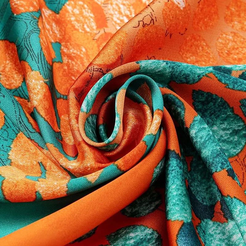 Женская шелковая шаль с принтом 180x85 см